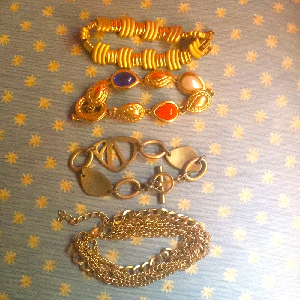Vintage gold bracelet bundle